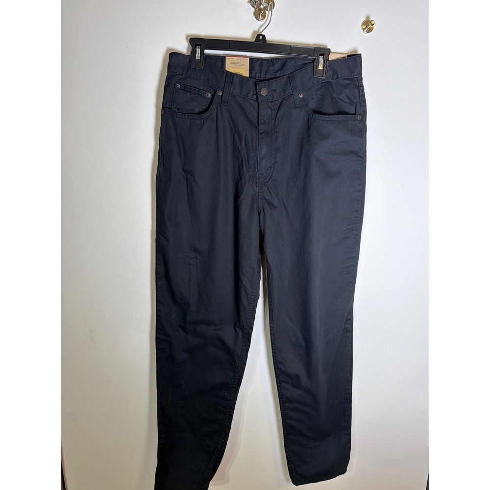 Levis High-Waisted Mom Jeans‎ Black Cotton Hemp Tapered Leg 32x30